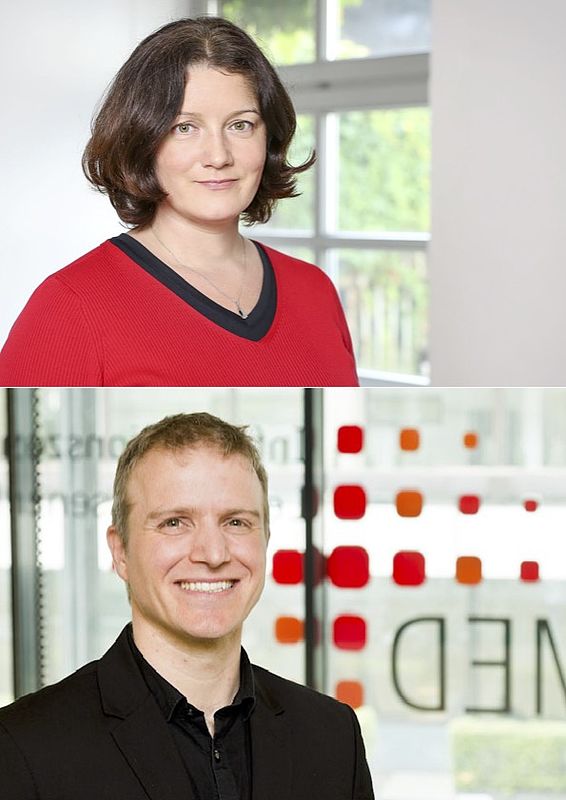 Alice McHardy (Helmholz-Zentrum für Infektionsforschung) und Konrad Förstner (ZB MED - Informationszentrum Lebenswissenschaften)